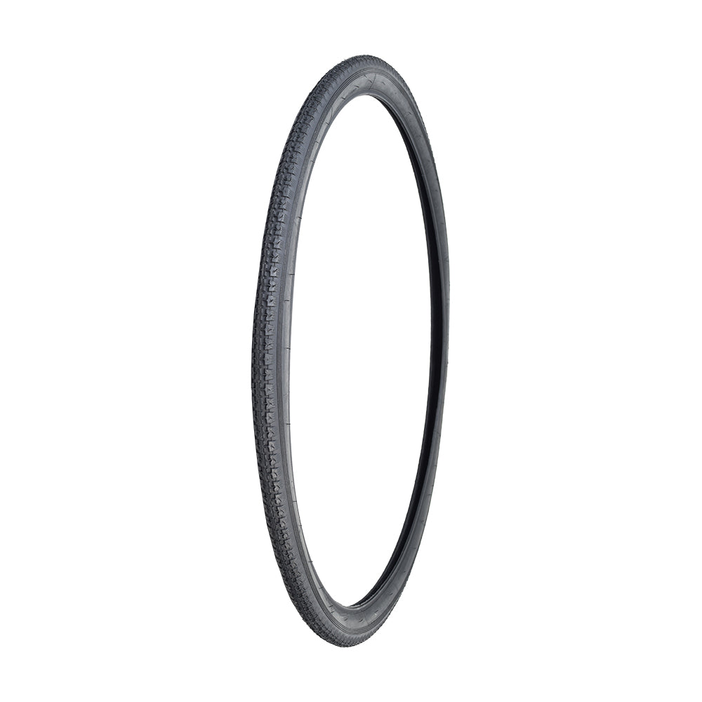 28x1-1/2 Black Street Bicycle Tire featuring a distinct tread pattern from Sunlite, ideal for replacing worn-out bike tires.