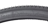 28x1-1/2 Black Street Bicycle Tire from Sunlite, featuring a distinctive tread pattern, ideal for bike replacements.