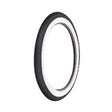 16x1.75 Black/White Street Bicycle Tire showcasing a white wall design with a black rim, perfect for replacing old bike tires.