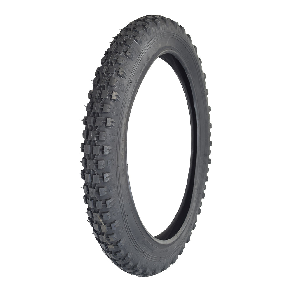 16x2.125 Kick Scooter Tire with C93 Knobby Tread, featuring deep knobs for enhanced traction on dirt and grass, ideal for 16 mountain scooters like the Diggler Dirt Dawg.