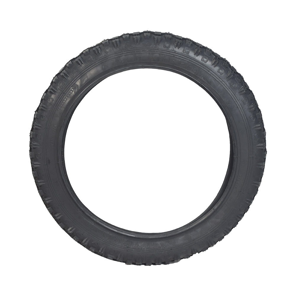 16x2.125 Bicycle Tire with C93 Knobby Tread, showcasing a durable black tire designed for optimal grip and performance, perfect for replacing old or damaged bike tires.