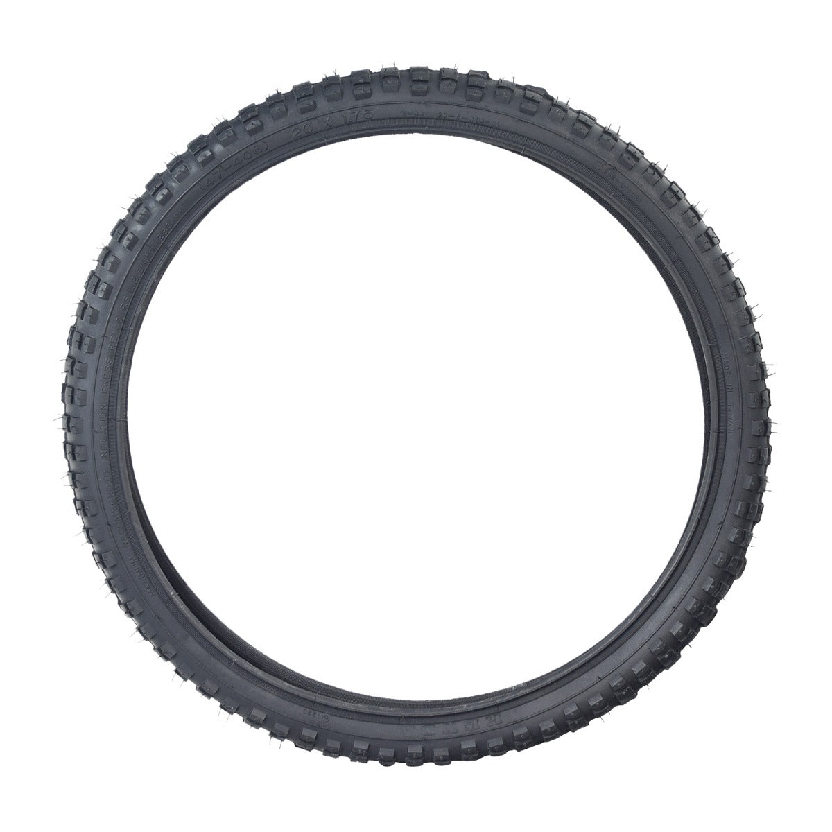 20x1.75 Black MX Bicycle Tire with K44 Tread, featuring a robust tread pattern for durability, ideal for BMX-style bikes, and designed by Kenda for reliable performance and longevity.