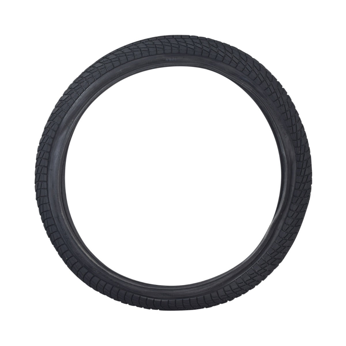 20x2.25 Black Freestyle Kontact Bicycle Tire with K841 Tread, showing close-up of detailed treads and circular shape, ideal for replacing old bike tires, available from Kenda.