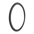 24x1-3/8 Black Road Bicycle Tire from Sunlite, shown in close-up, highlighting its tread pattern. Ideal for replacing old bike tires, ensuring a smooth ride.