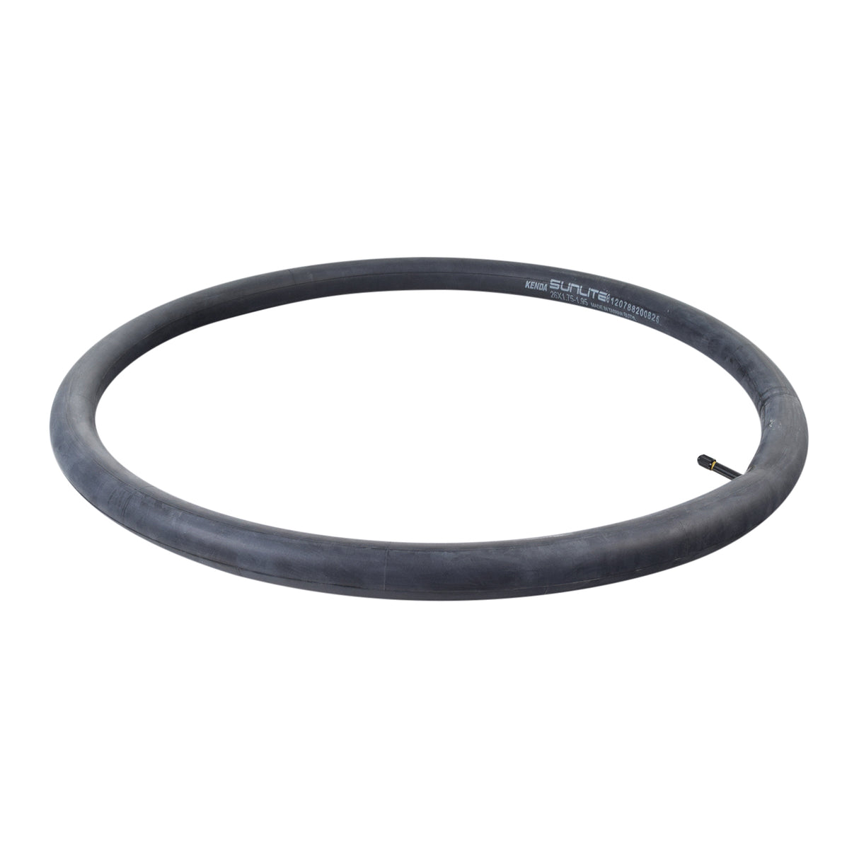 26x1.75-1.95 Bicycle Inner Tube with 32mm Straight Valve, featuring a black rubber ring, perfect for replacing old bike tubes and ensuring smooth rides.