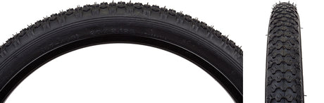 20x2.125 Studded Knobby Bicycle Tire close-up, highlighting its robust treads suitable for rough terrains. Ideal for replacing old bike tires, ensuring a secure and smooth ride.