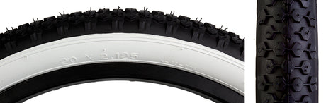 20x2.125 Studded Knobby Bicycle Tire from Sunlite, featuring a close-up of the tire's knobby tread pattern, perfect for replacing old bike tires.