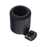 Kroozer Cups Kroozie XL Black Cup Holder for Bikes & Scooters showcasing a robust black stainless steel construction with a thicker handlebar mount and foam inserts, designed to hold 12 to 42 oz. containers.