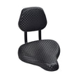 Bicycle Saddle Seat with Backrest (Blemished) featuring a black cushion and lumbar-supporting backrest, ideal for beach cruisers and exercise bikes.