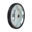 Replacement 5-1/2 Training Wheel featuring a black rubber tire and metal rim, shown without mounting bracket or hardware.