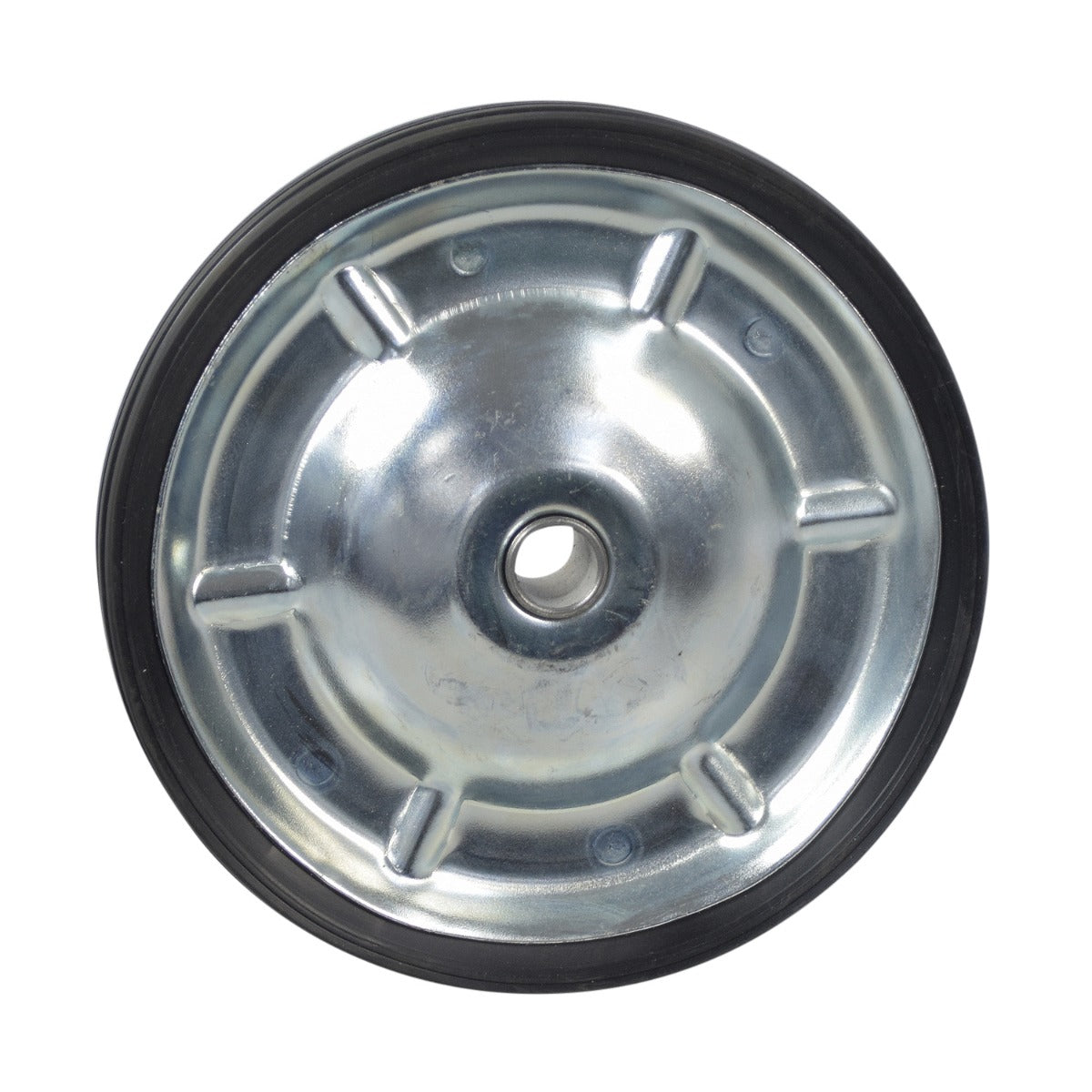 Replacement 5-1/2 Training Wheel, featuring a black rubber rim and metal hub, designed as an economical solution for missing or unusable training wheels. Note: sold as a single wheel, hardware not included.