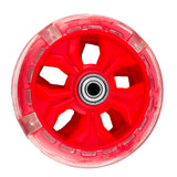 Training Wheels with Brackets & Hardware (Set of 2) showing a close-up of the red wheel with a metal center and pre-installed bearings.