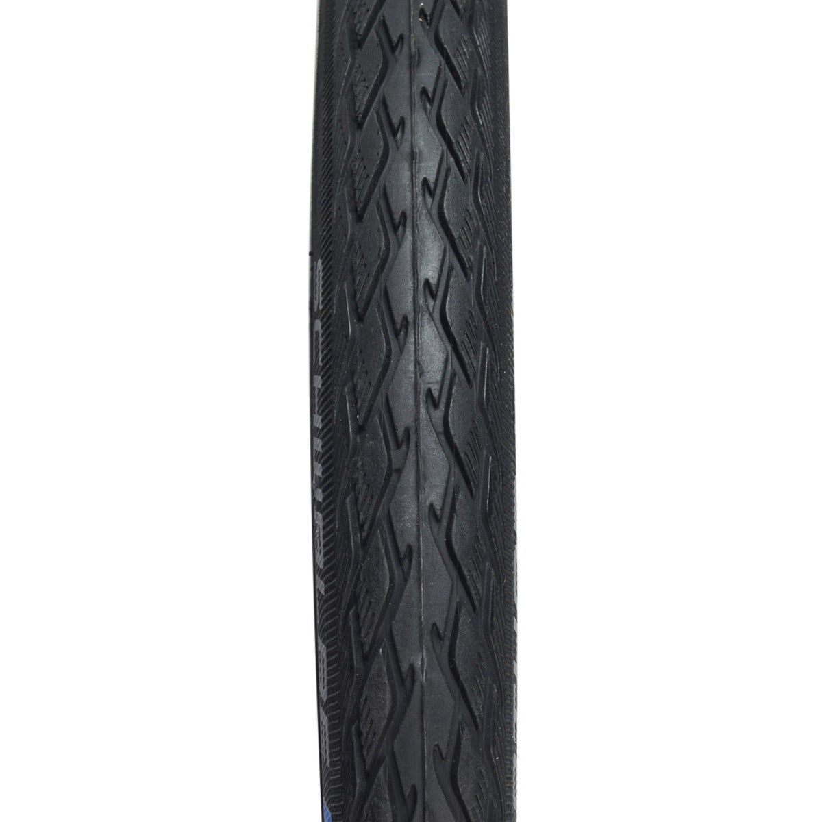 Close-up of a 16x1.35 Reflective Marathon Performance Twin GreenGuard Bicycle Tire, showcasing its durable tread and anti-aging sidewalls, designed for E-Bikes up to 25kph.