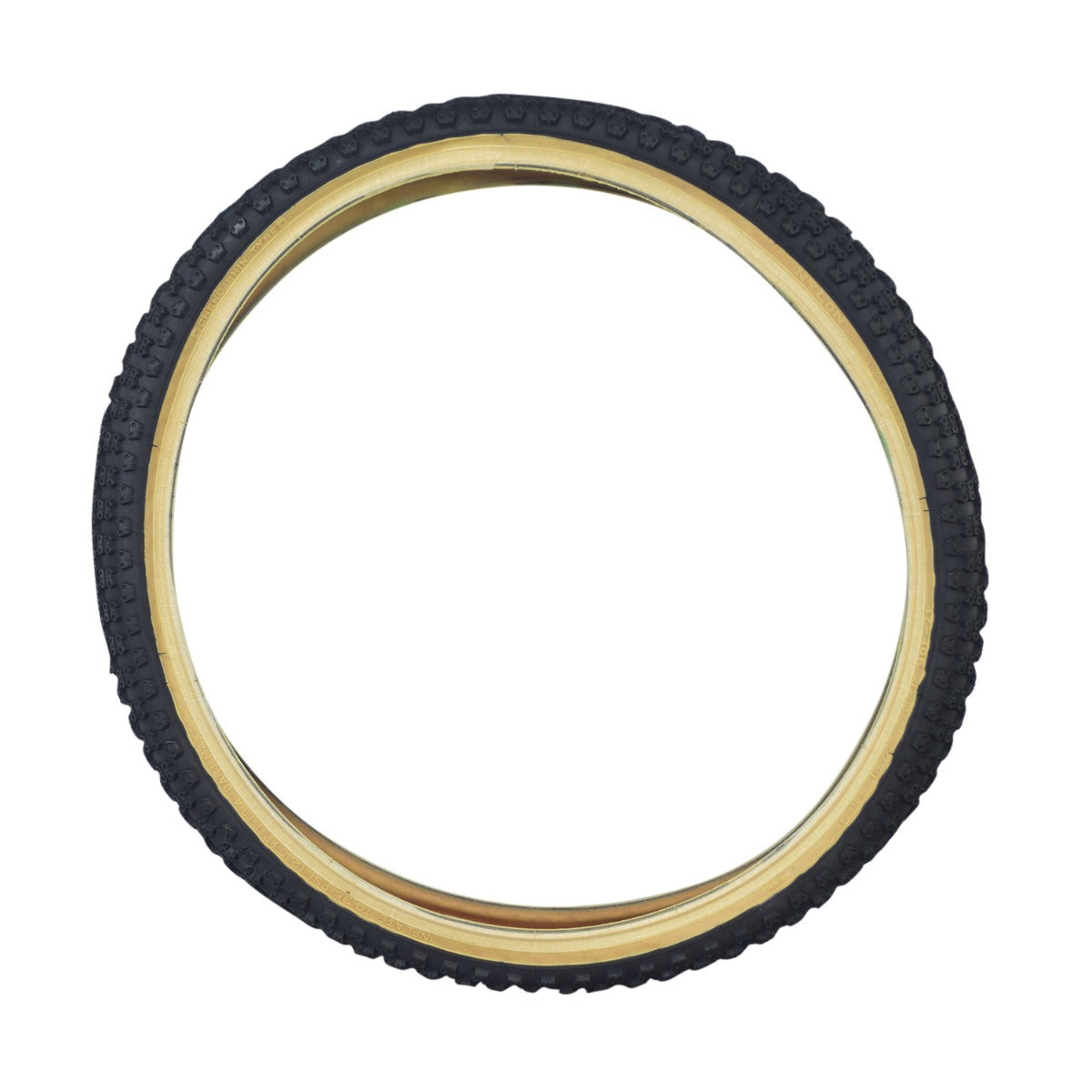 20x1.75 Black MX3/C714 Bicycle Tire with knobby BMX tread and skin sidewalls, featuring a distinctive black and gold rim.