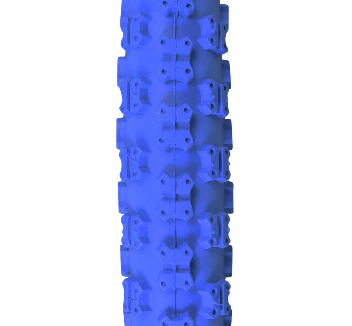 20x2.125 Blue MX3/C714 Bicycle Tire featuring a knobby BMX tread design with unique holes, ideal for enhanced traction and style.