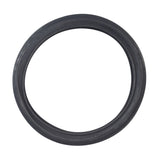 20x2.125 Black/Black Classic Slick Bicycle Tire, featuring a slick center tread with continuous curved lines on the outer tread, ideal for old school bikes like Schwinn Stingray or BMX.