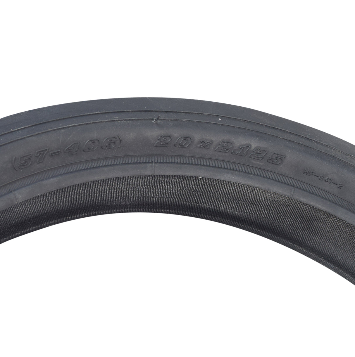 20x2.125 Tire with Slick Tread for the Schwinn Sting-Ray Bicycle, showing continuous curved lines on the outer tread surface, ideal for vintage rides such as the Sting-Ray and BMX bikes.