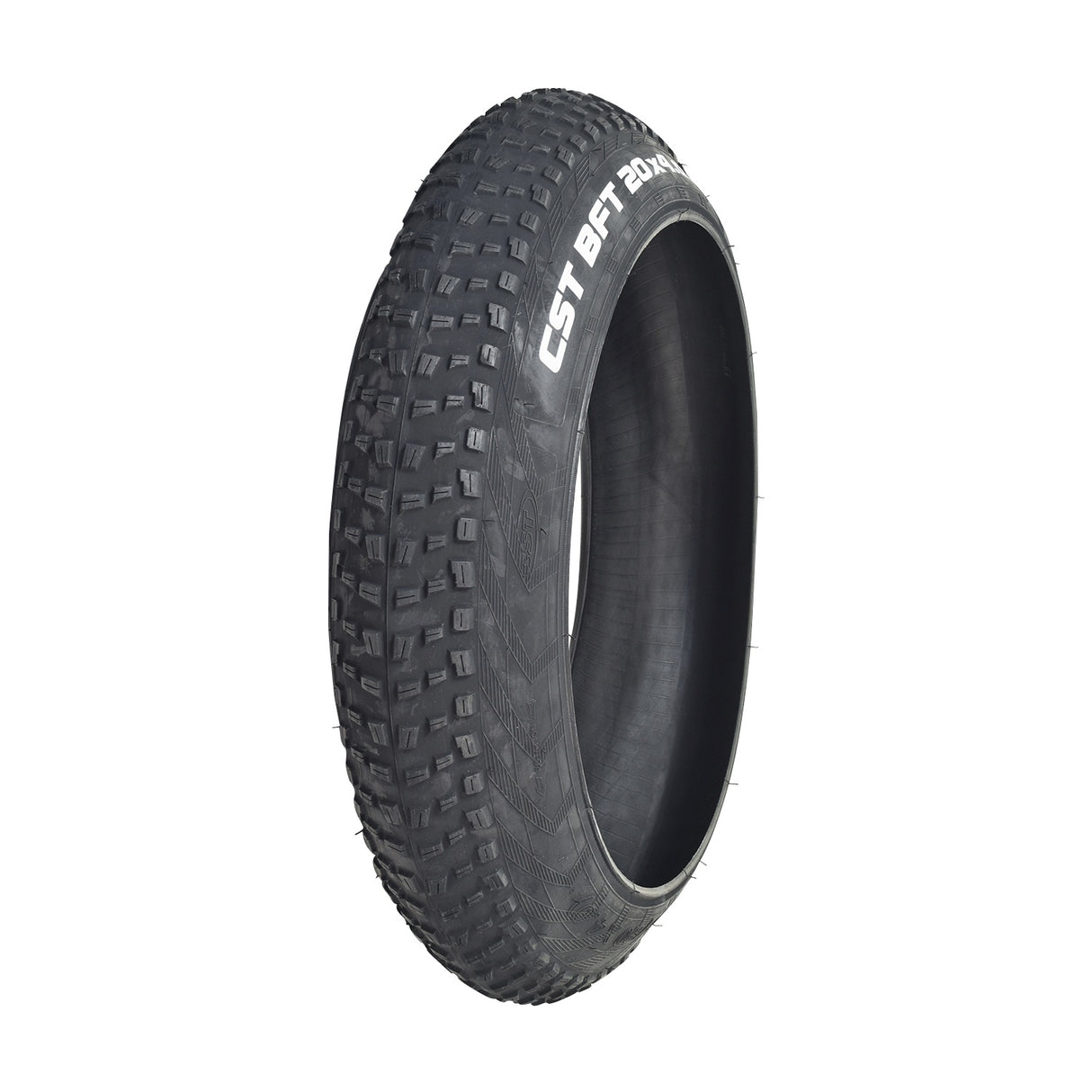 20 x 4.0 BFT+ Bicycle Tire featuring meaty center and side knobs, high-volume casing for aggressive all-mountain/freeride use, ensuring predictable cornering and excellent braking traction.