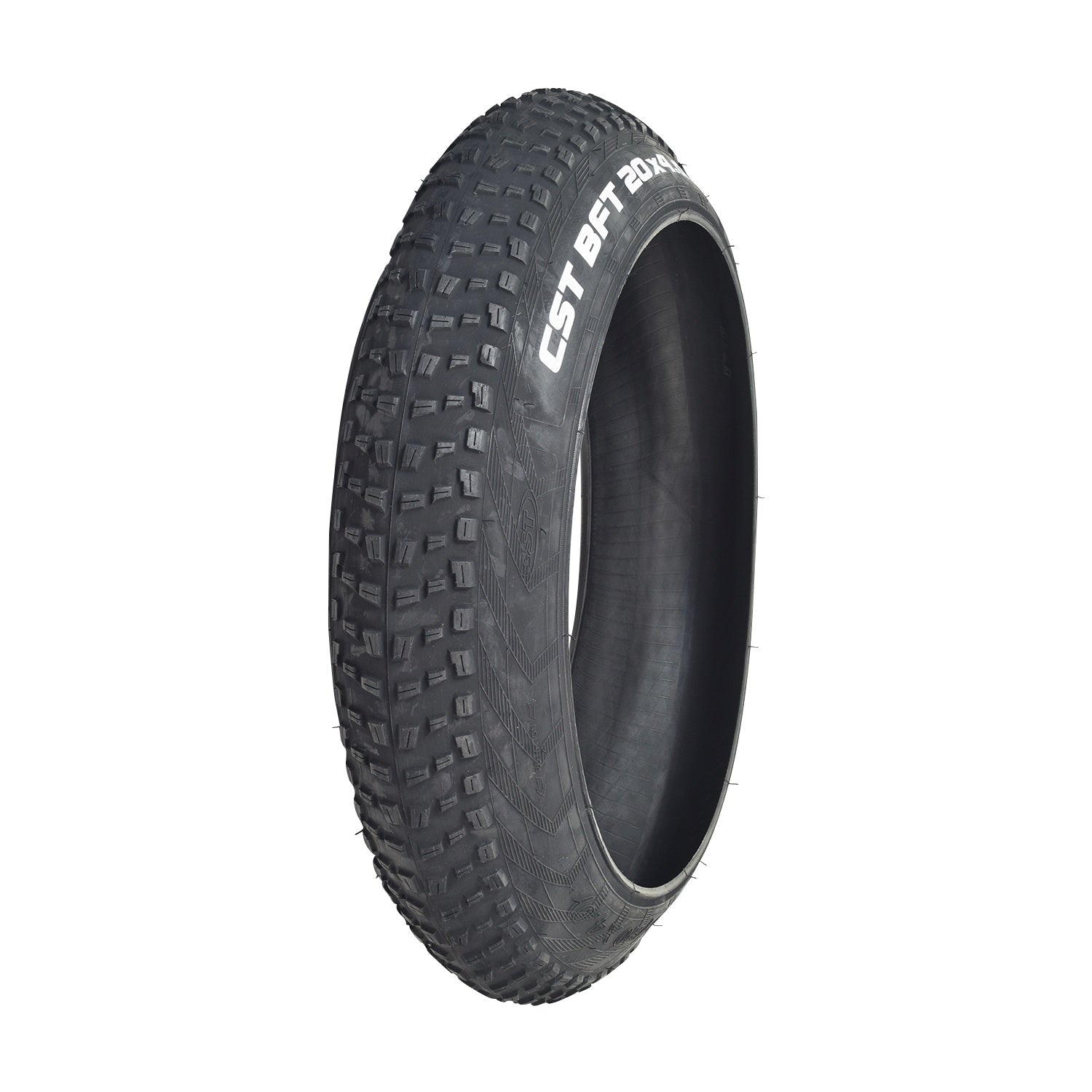 20x4.0 Tire for the GOTRAX EBE4 Fat Tire Electric Bike, featuring prominent knobby treads for superior all-terrain traction and predictable cornering, ideal for gravel and dirt trails.