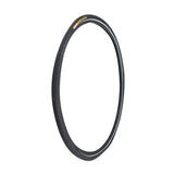 26x1.25 Reflective Kwest Bicycle Tire showcasing smooth rounded tread with large water dispersion grooves, ideal for commuting. Features reflective sidewall striping for visibility and puncture-resistant casing for durability.