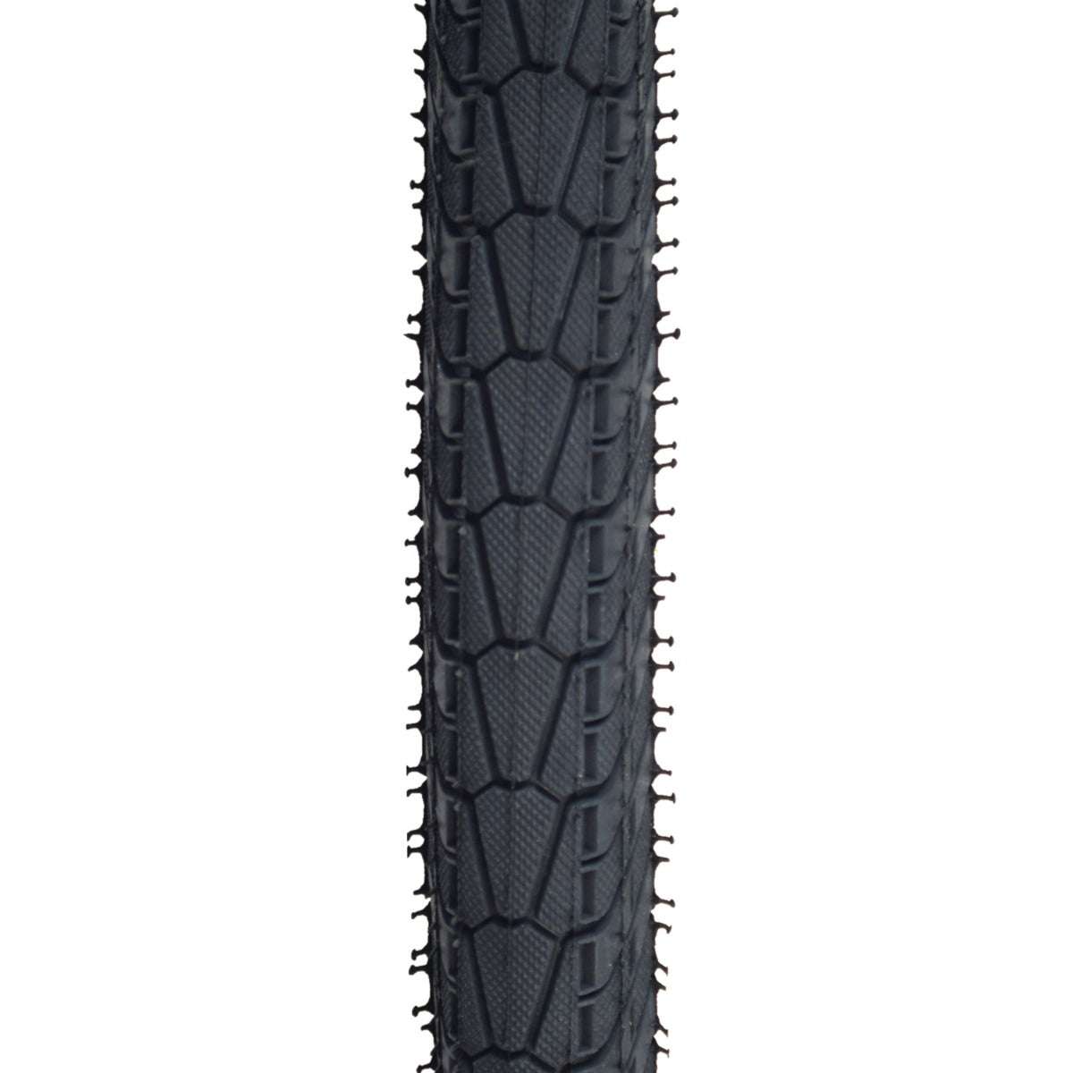 Close-up of the 26x1.75 Pasela Bicycle Tire, highlighting its hybrid commuter design with a raised center for low rolling resistance.