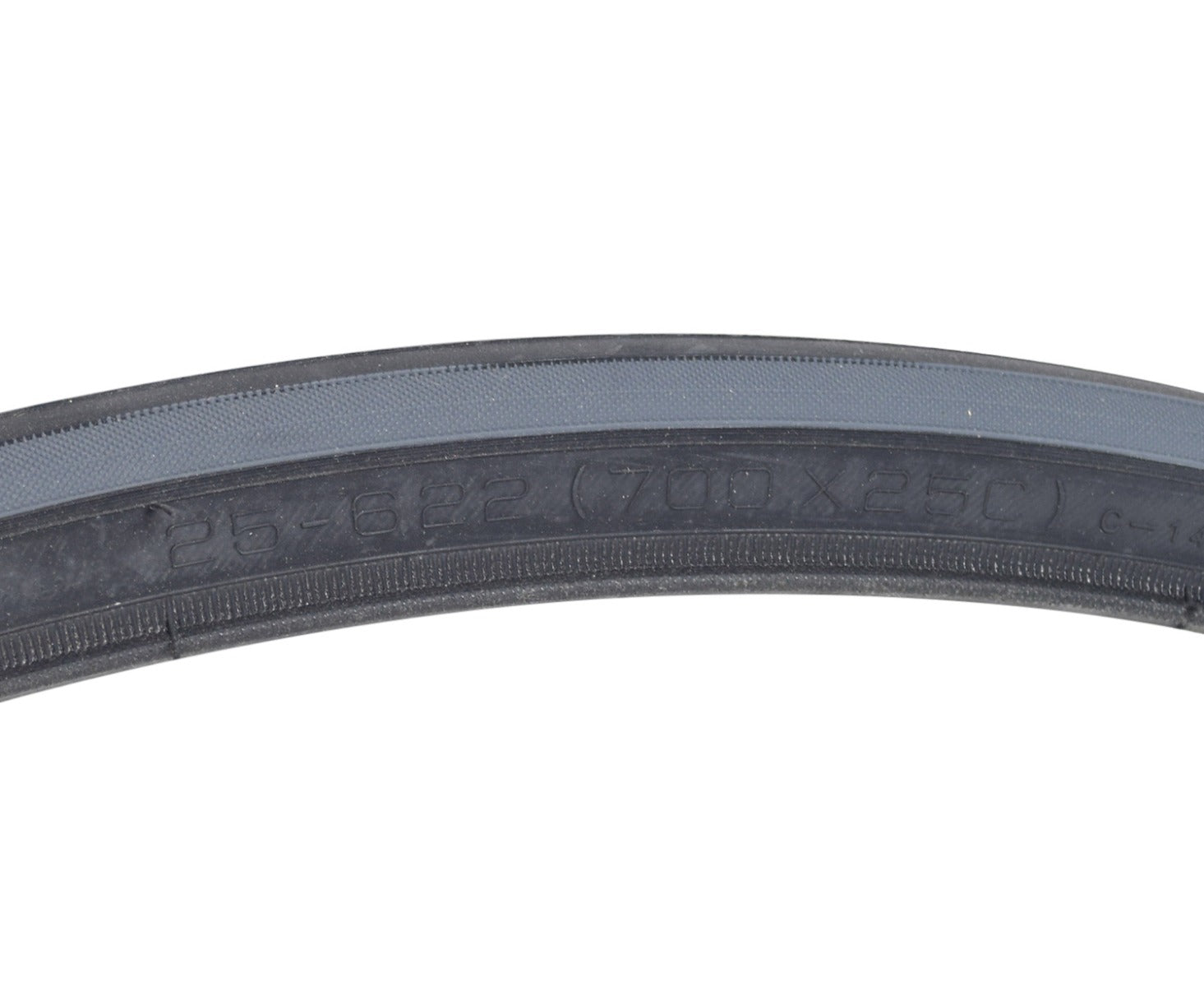 700x25 Czar Wire Bicycle Tire featuring grooved lateral tread for traction and a smooth center, designed for racing/training with dual compound construction and Exceptional Puncture Safety (EPS) technology.