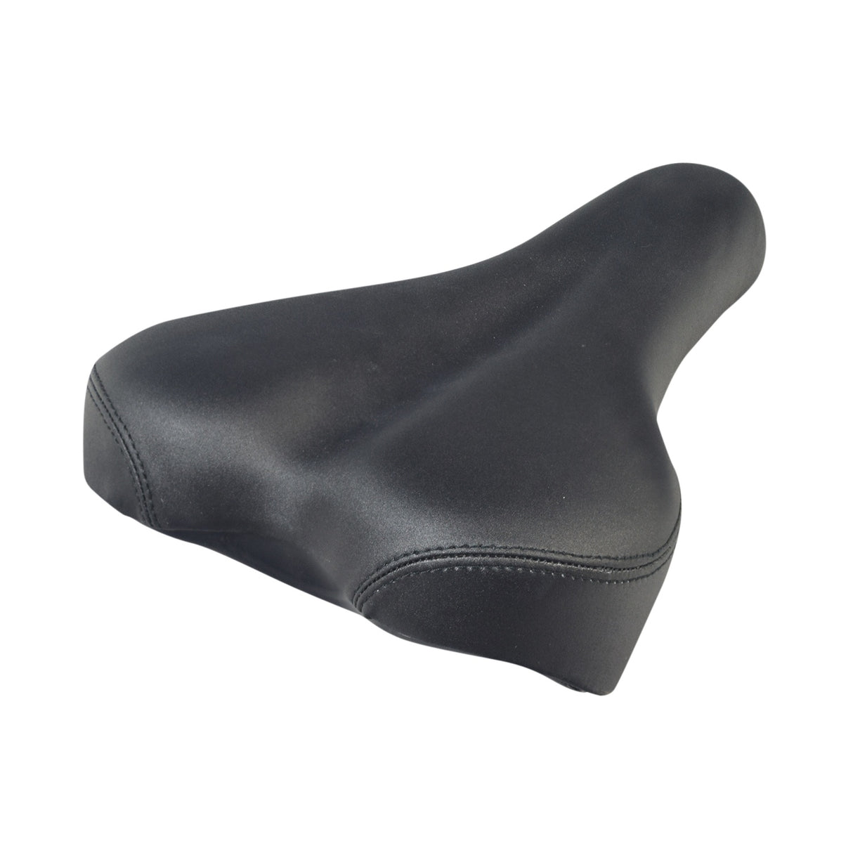 Seat for Swagtron EB5 & EB6 Bandit Fat Tire Electric Bikes: A padded, black cruiser-style bicycle seat with a comfortable shape and steel rails, ideal for replacing worn-out seats on Swagtron EB5 Pro and EB6 Bandit models.