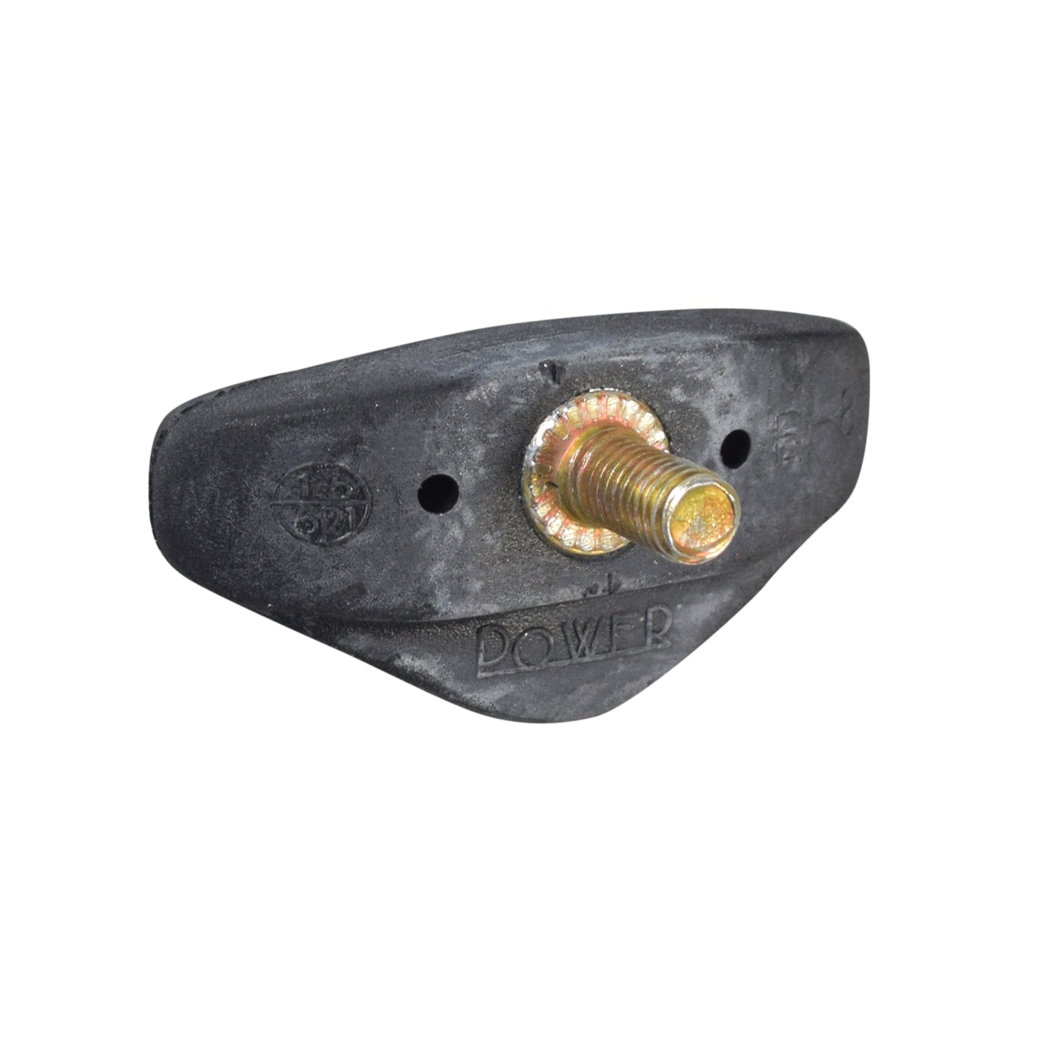 45 mm Brake Pads for the Mongoose Expo Freestyle Scooter (Set of 2), featuring a close-up of a black pad with a gold nut and bolt, perfect for front or rear brake calipers.