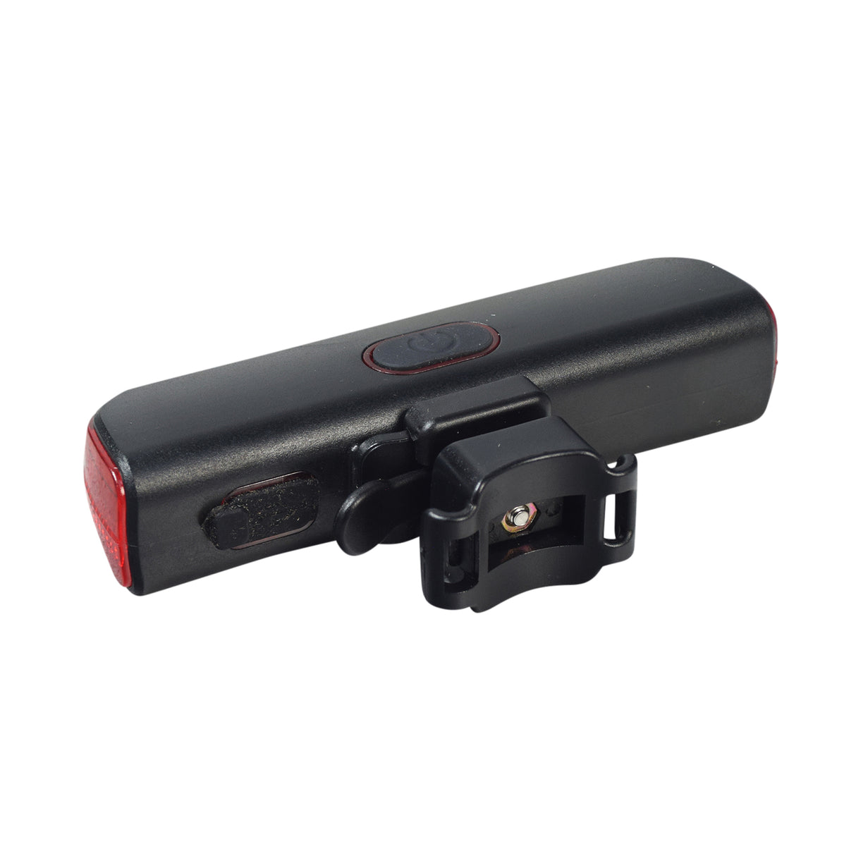 Battery Operated Brake Light & Turn Signal for Mobility Scooters, featuring a black handle, close-up button, and screw, providing remote-operated safety in low light conditions.