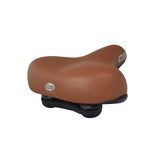 Cloud-9 Support XL Saddle Seat (Brown) with black elastomer springs and multi-stage foam padding for extra comfort. The seat is water-resistant and designed to fit most 7/8 seat posts.