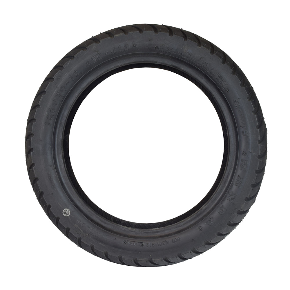 Kenda 130/70-12 Performance Scooter Tire with K413 Tread, showcasing a robust, circular design ideal for city streets or country lanes.