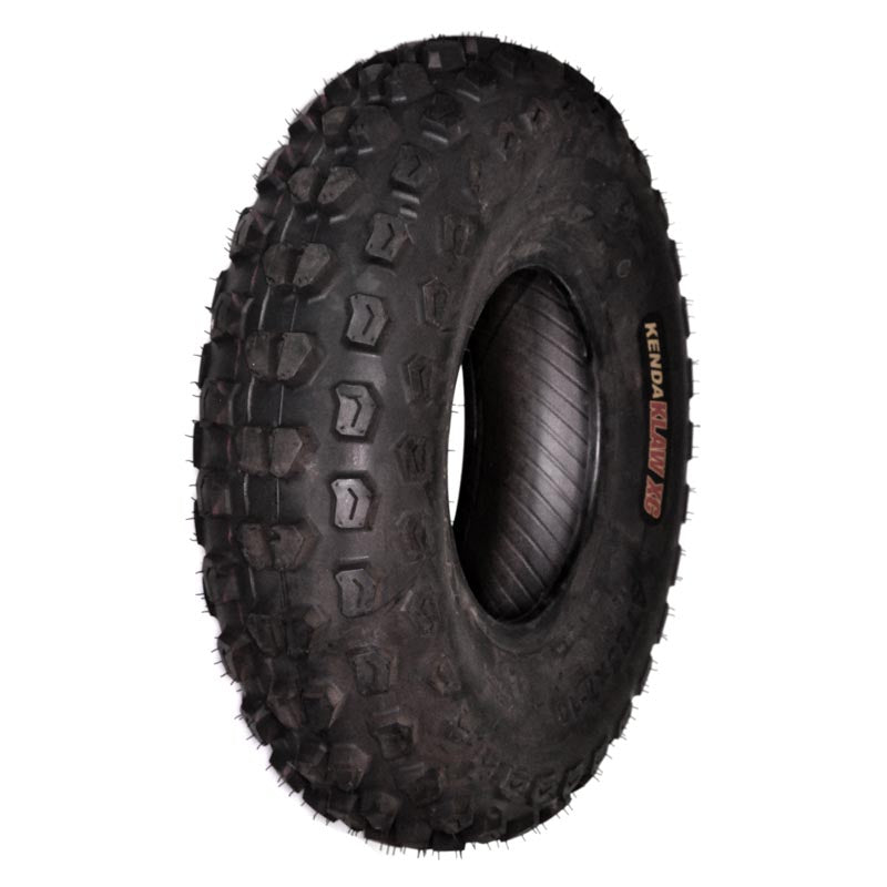 Kenda 23x7.00-10 K532 Klaw XC ATV Tire featuring a durable 6-ply-rated casing, visible tread pattern, and central hole, ideal for cross-country terrain and short course racing.