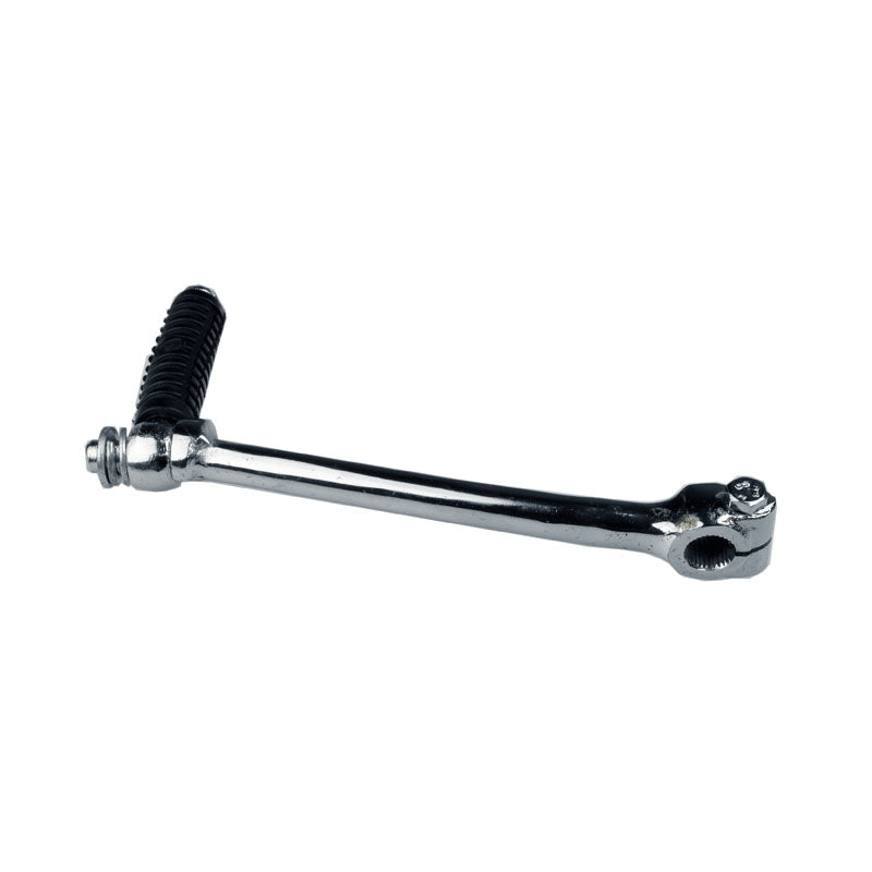 Kick Start Lever for 50cc, 70cc, 110cc, 125cc Dirt Bikes, featuring a chrome-plated steel lever with a black handle, designed for mini dirt bikes like Baja Motorsports DR49 & DR70 and Motovox MVX70.