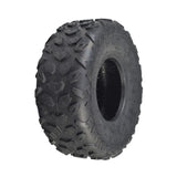 145/70-6 Tire with Knobby Tread for TaoTao ATA-110B & Boulder B1 ATVs (Set of 4) shown close-up, highlighting the knobby tread pattern designed for traction on both soft and hard surfaces.