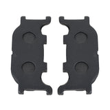 Front Brake Pads for Tank Touring 150DE and Roketa Bali 150, featuring two black plastic objects with circular holes, designed to provide efficient stopping power and easy installation.