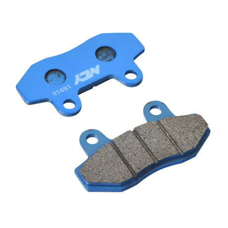 Rear Brake Pads for GY6 150 Scooters, shown in a close-up view, highlighting their sturdy build and precise fit for Chinese-made scooters, ensuring reliable braking performance.