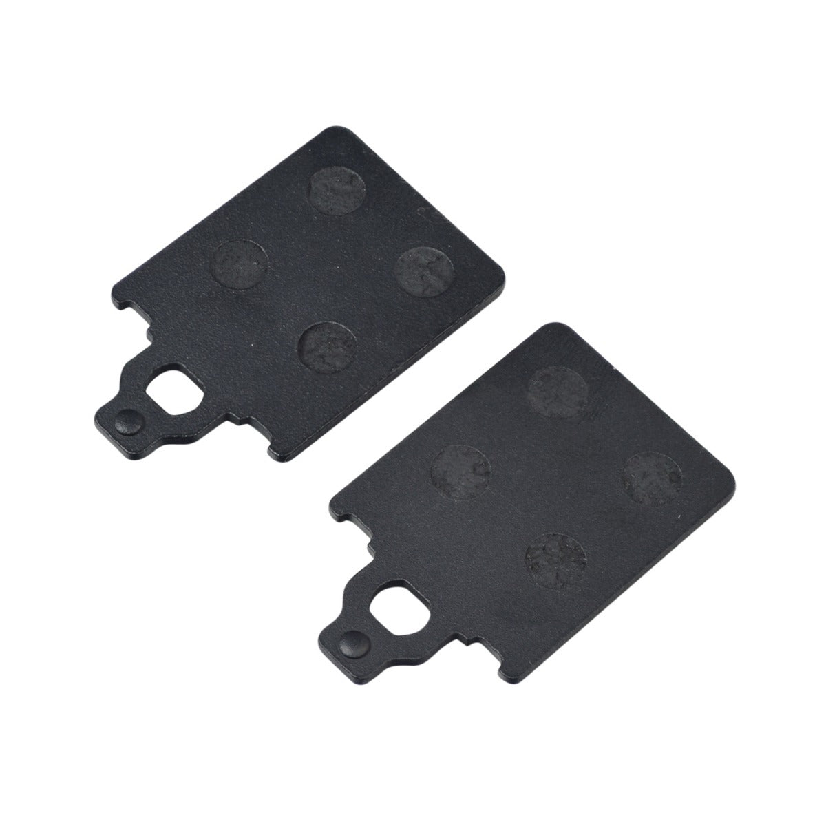 Front Brake Pads for the Vespa P/PX Series, shown as a pair of black rectangular objects, essential for maintaining the performance of vintage Vespa scooters and their modern clones like the Genuine Stella.