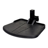 Large Foot Platform Assembly for the Jazzy Select 7, featuring a sturdy black tray with a black handle, designed to ensure safe and comfortable operation of your power chair.