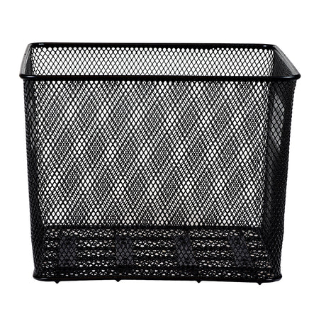 Large Milk Crate Style Scooter Basket made of heavy-gauge steel wire, shown as a black mesh basket. Ideal for mounting on scooter racks to enhance carrying capacity.