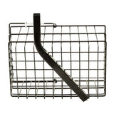 Large Square Rear Basket for Pride Mobility Scooters and Power Chairs, featuring a wire design with a sturdy metal handle, suitable for mounting on the rear of various mobility devices.