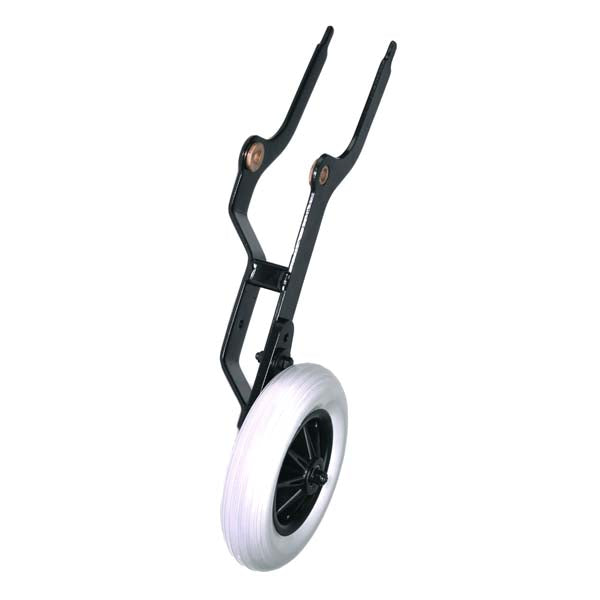 Left Anti-Tip with Wheel Assembly for the Jazzy 1170 XL, featuring a close-up of the white wheel and metal components, suitable for Jazzy 1170 XL, 1170 XL Plus, and Quantum 1420 power chairs.