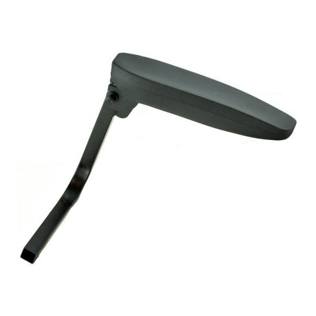 Left Armrest Assembly for the Drive Geo Portable (S3500) Power Chair, featuring a bent, black plastic design specifically for the left side of the seat assembly.