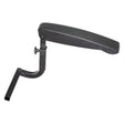 Left Armrest Assembly for the Shoprider 6Runner 10, shown as a sleek, ergonomic black armrest designed for comfortable support, ideal for enhancing the functionality and comfort of the mobility scooter.