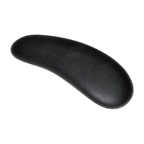 Left Armrest Pad for the Drive Denali (2900) Power Chair, a black oval-shaped pad shown attached to the bracket (bracket not included), designed specifically for the left side assembly.