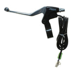 Close-up of the Left Brake Lever with Brake Inhibitor for eZIP 1000, IZIP I-1000, and Schwinn ST1000 electric scooters, showcasing the metal brake lever and handle.