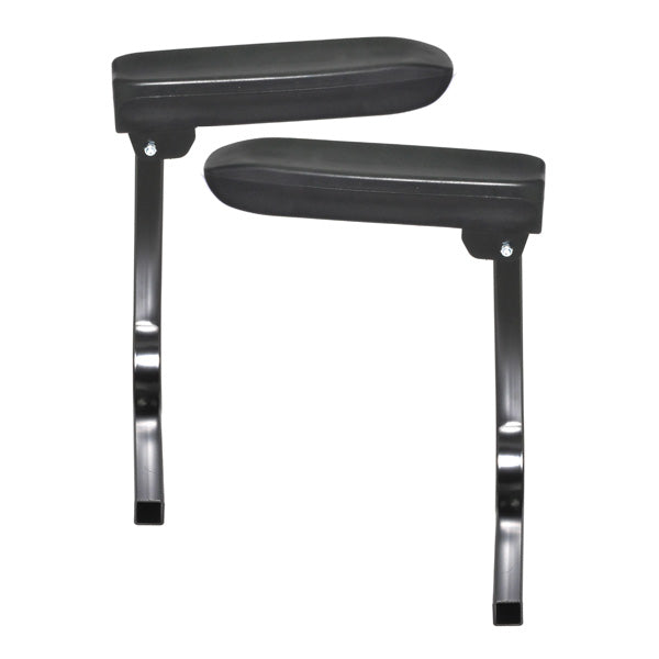 Armrest Assemblies for the Invacare Lynx L-3X (Set of 2) featuring a black armrest with metal legs, designed specifically for the L-3X mobility scooter.