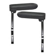 Armrest Assemblies for the Invacare Lynx L-3X (Set of 2) featuring a black armrest with metal legs, designed specifically for the L-3X mobility scooter.