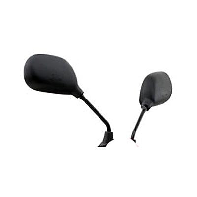 Left and Right Mirror Assembly for the TaoTao CY50-T3 Scooter, featuring side view mirrors with a sleek black finish and curved arms, designed for compatibility with various scooters using right-hand 8 x 1.25 metric threads.