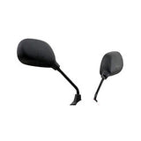 Left and Right Mirror Assembly for the TaoTao Speedy 50 Scooter, featuring a pair of black side view mirrors with curved arms, suitable for mounting on various scooters using a right-hand 8 x 1.25 metric thread.