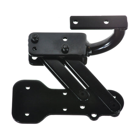 Left Swingaway Joystick Mount for the Shoprider Streamer Sport, a black metal object with mounting screws, designed for left-side armrest attachment and easy joystick pivoting.